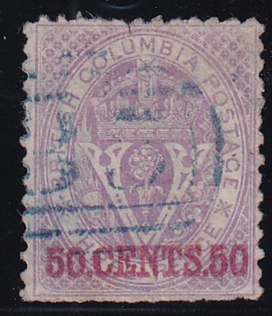 Vancouver Island 17 Used F-VF Perfs Missing Bottom, Small Tear Tip Still Manages To Look Nice