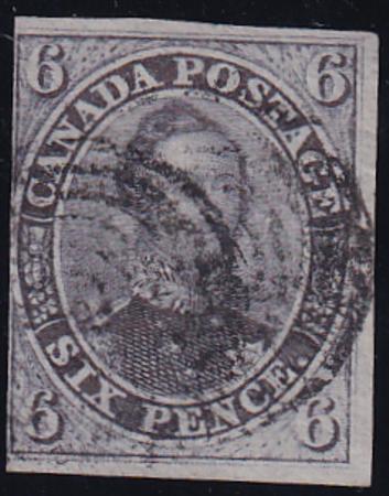 Canada 2 Used F-VF 3 Margins Sound - Clear Laid Paper