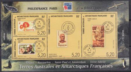 French Southern & Antartic Territories 258 PhilexFrance '99 S/S