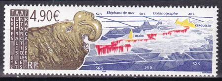 French Southern & Antartic Territories 354 Elephant Seal, Chart