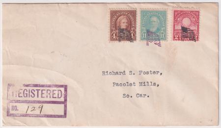 US Indiana, Bass 563, 636, 654 Fancy Cancel Cover, American Flag