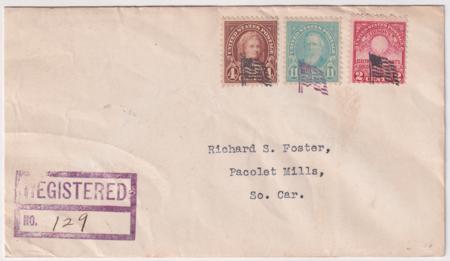 US Indiana  Bass 563  636  654 Fancy Cancel Cover  American Flag