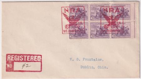 US Illinois  Chicago Ridge 732 Fancy Cancel Cover  NRA  Eagle