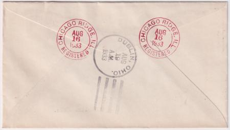 US Illinois, Chicago Ridge 732 Fancy Cancel Cover, NRA, Eagle