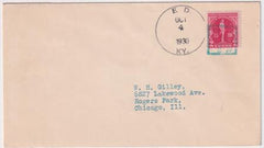 US Kentucky  Ed 688 Fancy Cancel Cover  Deer in Square