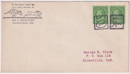 US Kentucky  Ed 632 Fancy Cancel Cover  URA  Egg in Square  and  Xmas in Square