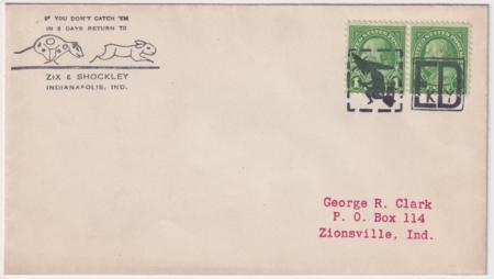 US Kentucky  Ed 632 Fancy Cancel Cover  Witch in Square