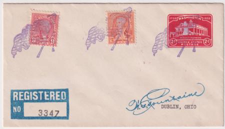 US Arizona  Fladstaff 640  711  U525 Fancy Cancel Cover  American Flag