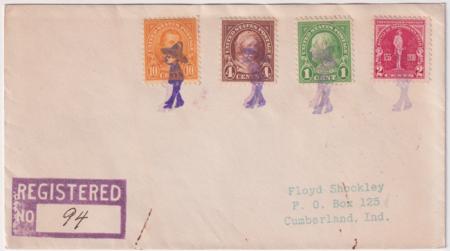 US Indiana  Mexico 632  636  642  688 Fancy Cancel Cover  Man in Sombrero  Hat