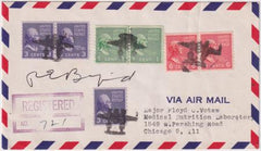 US California, Oakland 839, 842, 846 Fancy Cancel, P-38 Airplane, Signed R E Byrd