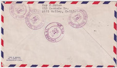 US California, Oakland 839, 842, 846 Fancy Cancel, P-38 Airplane, Signed R E Byrd