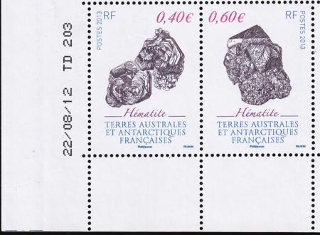 French Southern & Antartic Territories 478 Crystals Pair