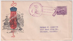 US Texas, Independence 727 Fancy Cancel Cover, Firecracker