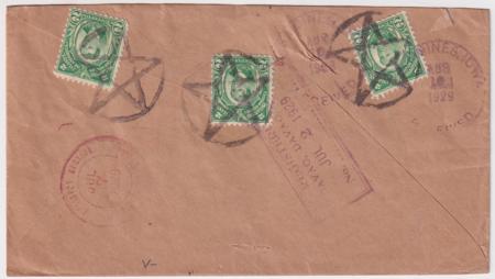 US Philippines, Davao  Fancy Cancel Cover,  Star in Circle