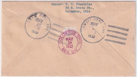 US Arkansas, Sweet Home 657, 671, 689, 702, U524 Fancy Cancel Cover, House