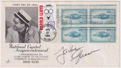US 1950 989 FDC Signed by Jackie Gleason, Commedian