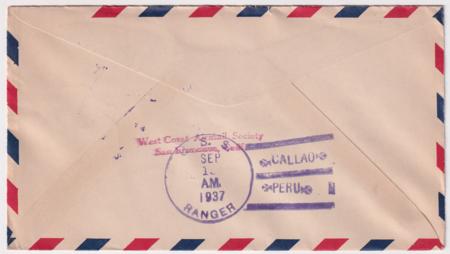 US 1937 Scott  761 Farley Issue on U.S.S. Ranger Cover Signed by Jesse G. Johnson, Rear Admiral