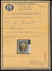 US 2 Early Classics  PF Cert: Genuine, Used, Red Grid Cancel