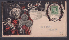 US 279 US Bureau and Regular Issues  on 1901 adv cover from Buffalo, NY Hold Food Products 3 Colon Revolutionary War Crier, Pan AM epo 2 color on Reverse. VF but small tear LL.