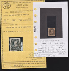 US 306 US Bureau and Regular Issues  PF & PSE Cert, XF-SUP 95