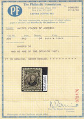US 308 US Bureau and Regular Issues  PSE Cert: MNH
