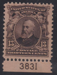 US 308 US Bureau and Regular Issues  With PSE Cert: MNH (LH in Selvage) Plate 3831 Single