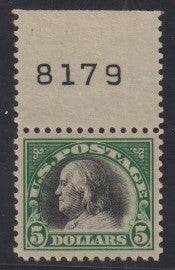 US 524  Washington - Franklin Vignette Plate Number 8179 Single Beautiful!