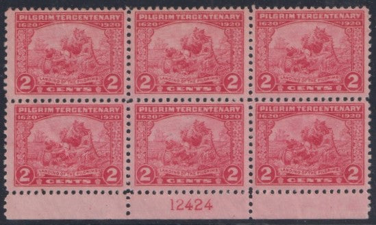 US 549 Modern Bottom P/B of 6 Plate num 12424