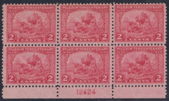 US 549 Modern Bottom P/B of 6 Plate num 12424