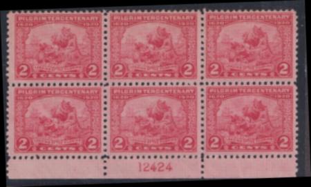 US 549 Modern Bottom P/B of 6 Plate num 12424