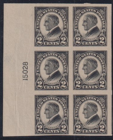 US 611 Modern Plate Block - Gum Natural Wrinkles Left