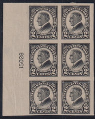 US 611 Modern Plate Block - Gum Natural Wrinkles Left