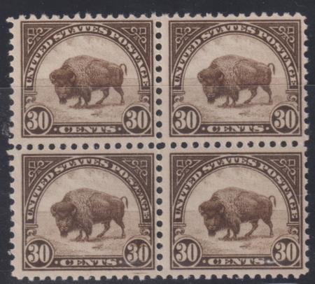 US 569 US Modern Lower Left Stamp With Double Transfer In Block Of 4 From Plate 16065, Ur52. Gum Crease In Variety Stamp NH VF $250
