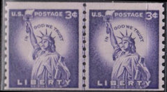 US 1057d US Modern Tagged "Look" Coil Line Pair NH F - VF $300