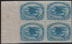 US LO2 US Locals and Carriers  Block, Bottom 2 OG NH "Eagle" Mint VF - XF $250