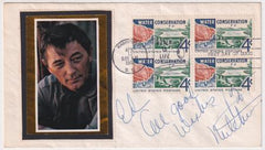US 1960 1150 FDC Signed by Robert Mitchum, Actor