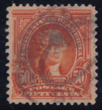 US 310 US Bureau and Regular Issues Cancel a bit heavy - Extraordinary Centering miniscule perf tear