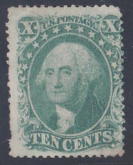 US Classics 32 Type 2  Port OF, Short Perfs, LL Corner perf crease LR Mint Ave-F