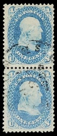 US Classics 63 Vertical Pair Used F-VF