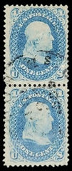 US Classics 63 Vertical Pair Used F-VF