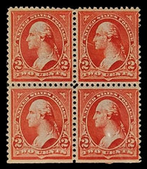 US Bureau and Regular Issues 279 Block of 4, bottom 2 straight edge Mint F-VF