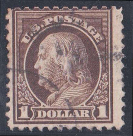 US Washington - Franklin 518 Expertly reperfed at top, PF Cert,  Light Cancel Used Ave-F