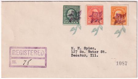 US Indiana, Roselawn 490, 510, 558 Fancy Cancel Cover, Purple Rose