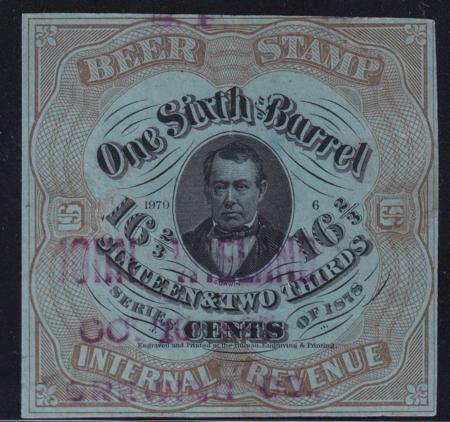 US Revenues # REA38 light crease, pun hole 41979 plate number