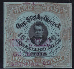 US Revenues # REA38 light crease, pun hole 41979 plate number