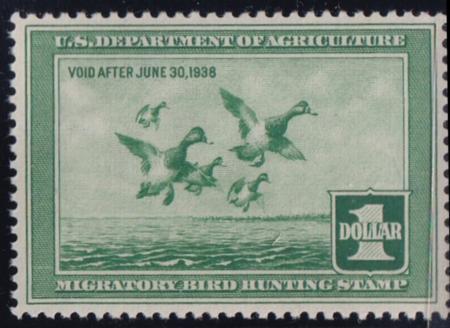 US Federal Duck Stamps # RW4 Pristine really nice for RWY, no gum bends or skips