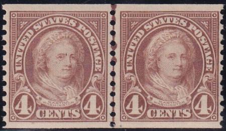 US Modern #601 Mint NH VF Line Pair Pristine Cat value $55
