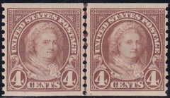 US Modern #601 Mint NH VF Line Pair Pristine Cat value $55