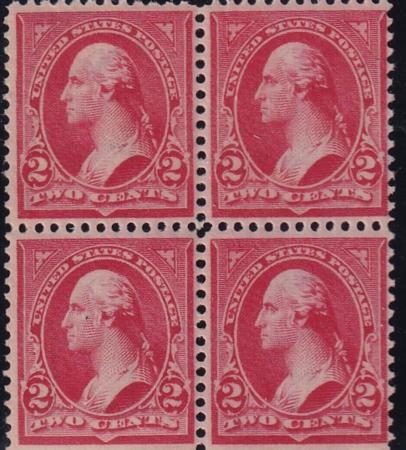 US Bureau and Regular Issues #279Bd Mint NH F-VF Block of 4, bottom 2 straight edge Cat Value $145