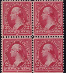 US Bureau and Regular Issues #279Bd Mint NH F-VF Block of 4, bottom 2 straight edge Cat Value $145